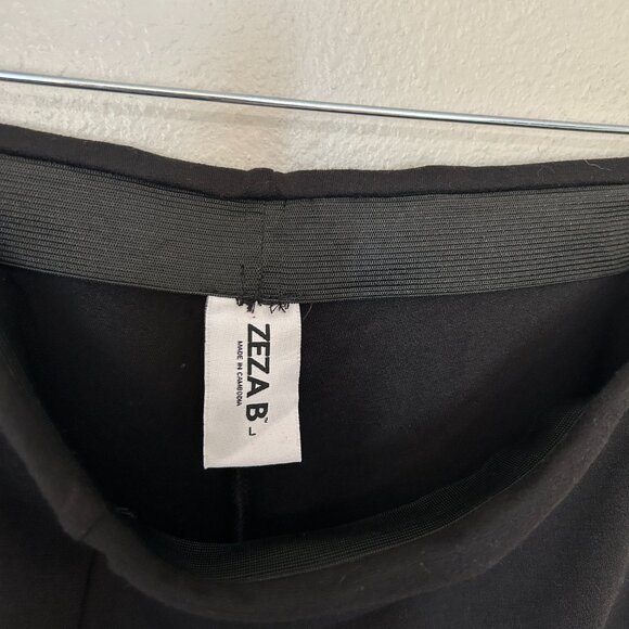 Zeza B Faux Pearl Suede Side Trim Pull Up Pants  SIZE L - Picture 7 of 8